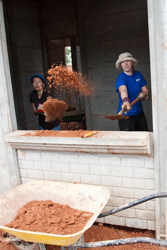 Habitat volunteers reaching 