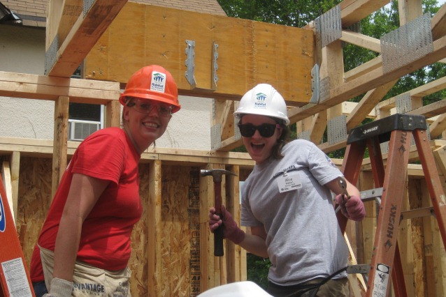 Women Build 2012 North Minneapolis home week 1