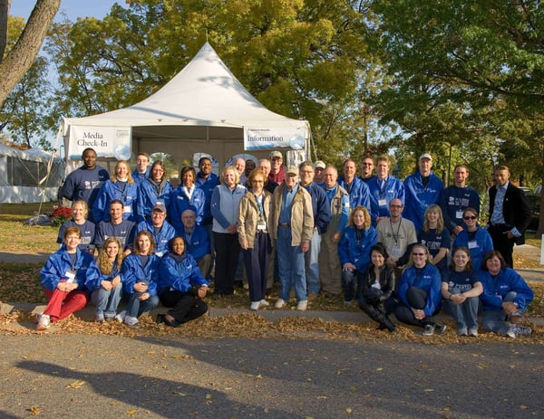 Habitat staff with President Carter during the 2010 Carter Work Project.