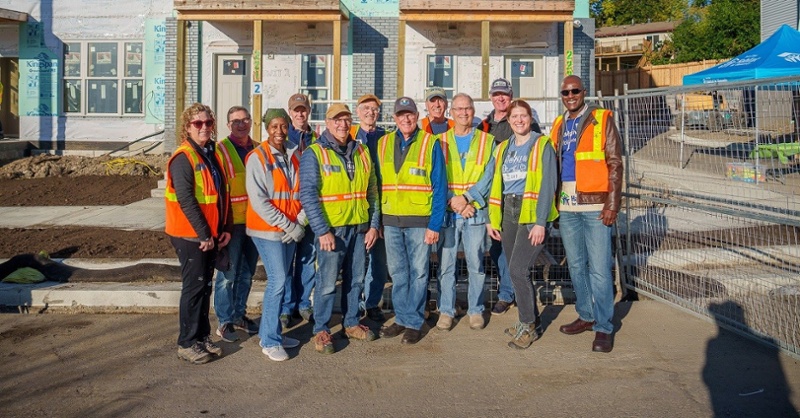 Board Build Group in reflective vests