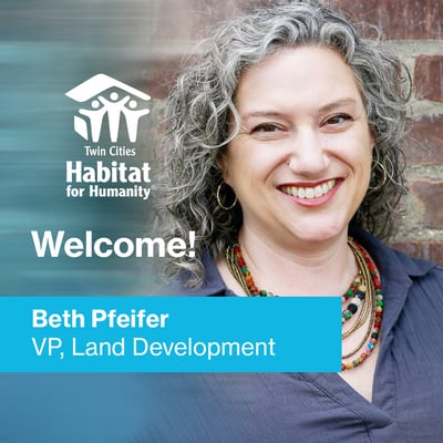 Graphic welcoming Beth Pfeifer