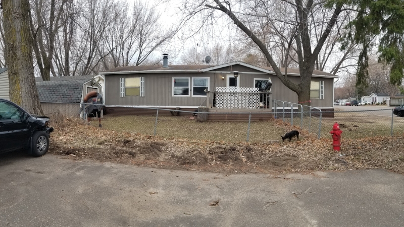 Front of home before repairs